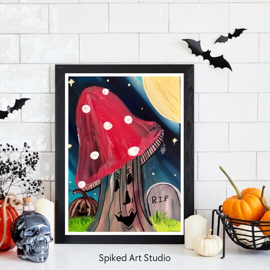 Spooky Mushroom Painting